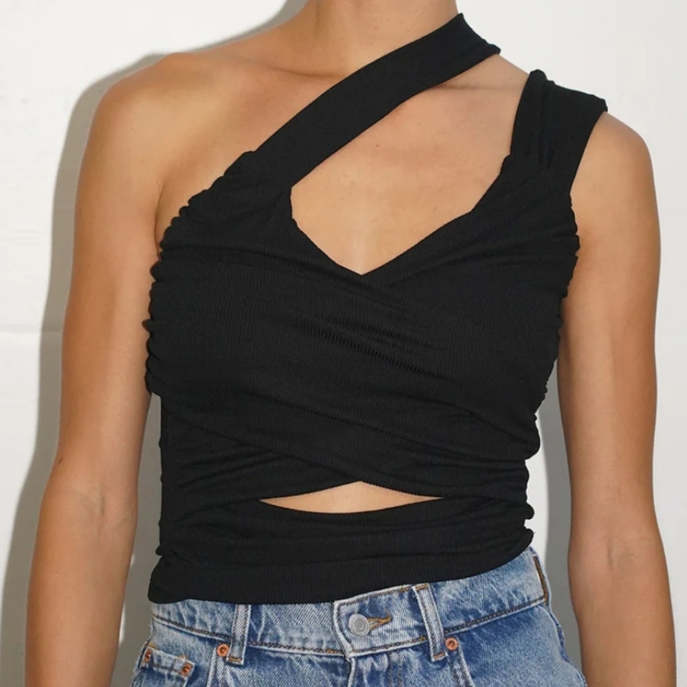 NWT! LNA Ribbed "Amee" Top